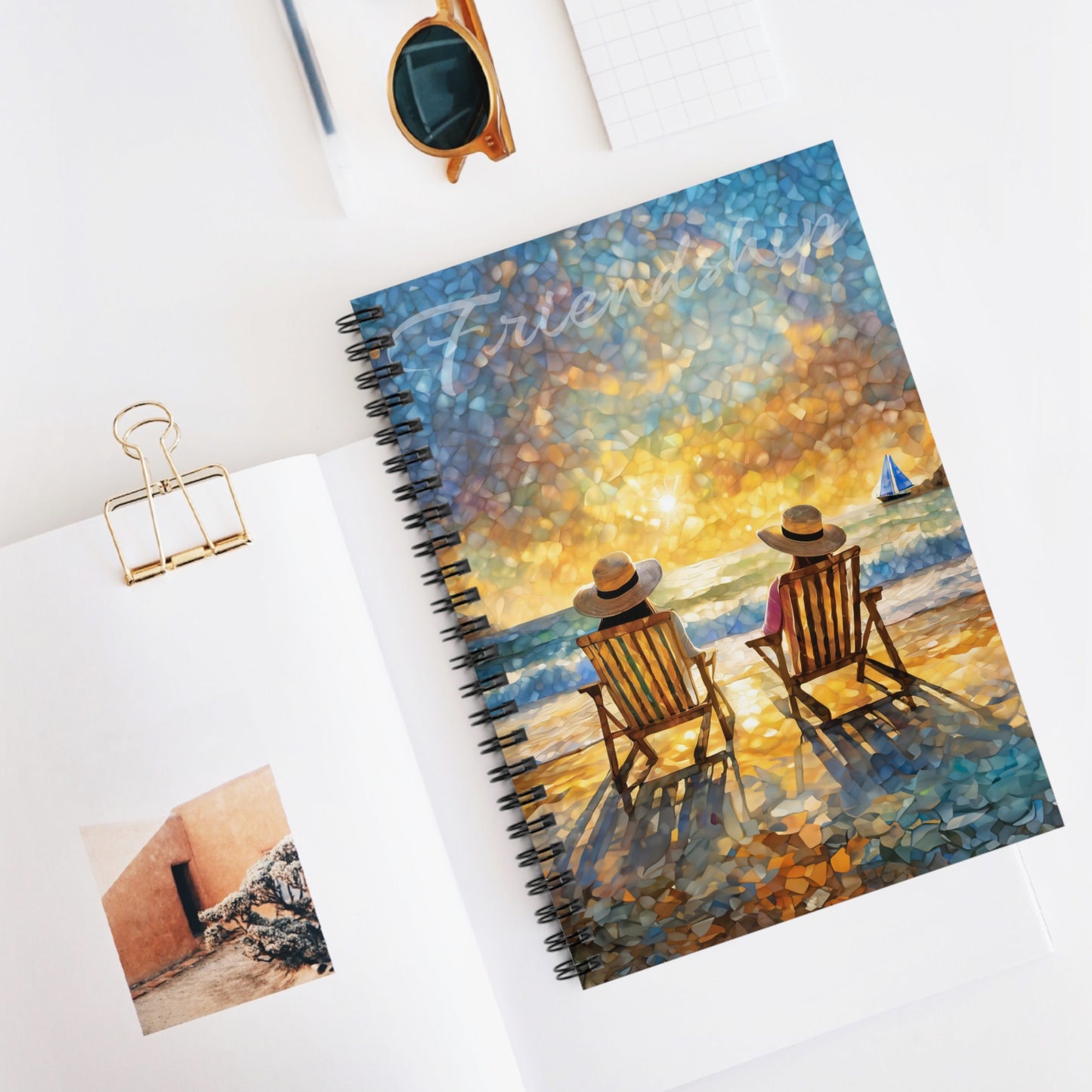 Friendship Spiral Notebook Beach Lover Journal Gift for Mom Beach Themed Journal Best Friend Gift