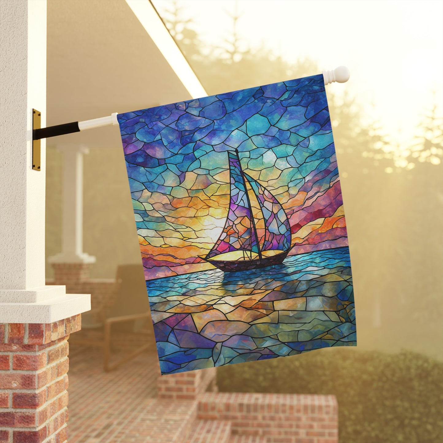 Sunset Sailing Flag Garden & House Banner