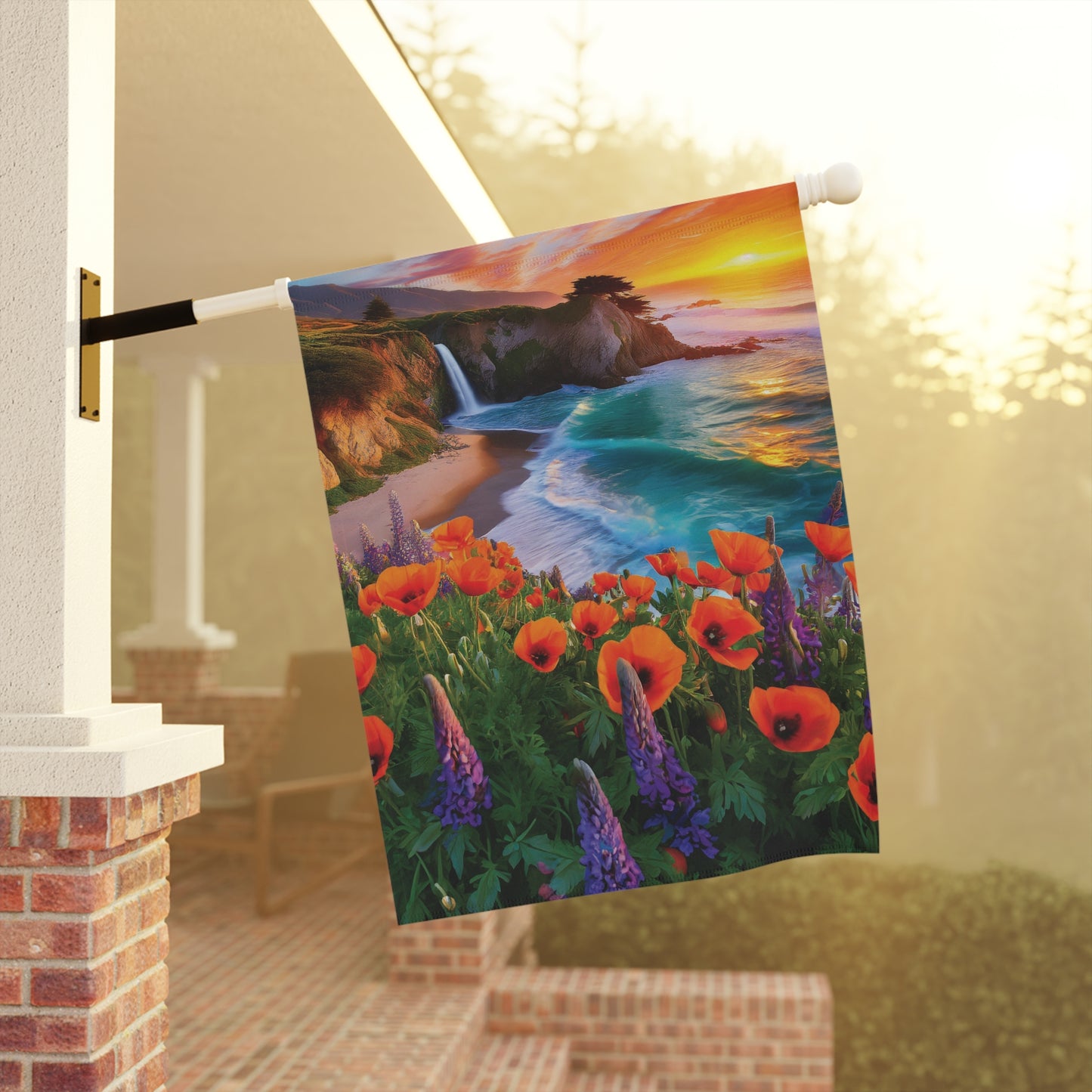 California Poppies Coast Garden & House Banner