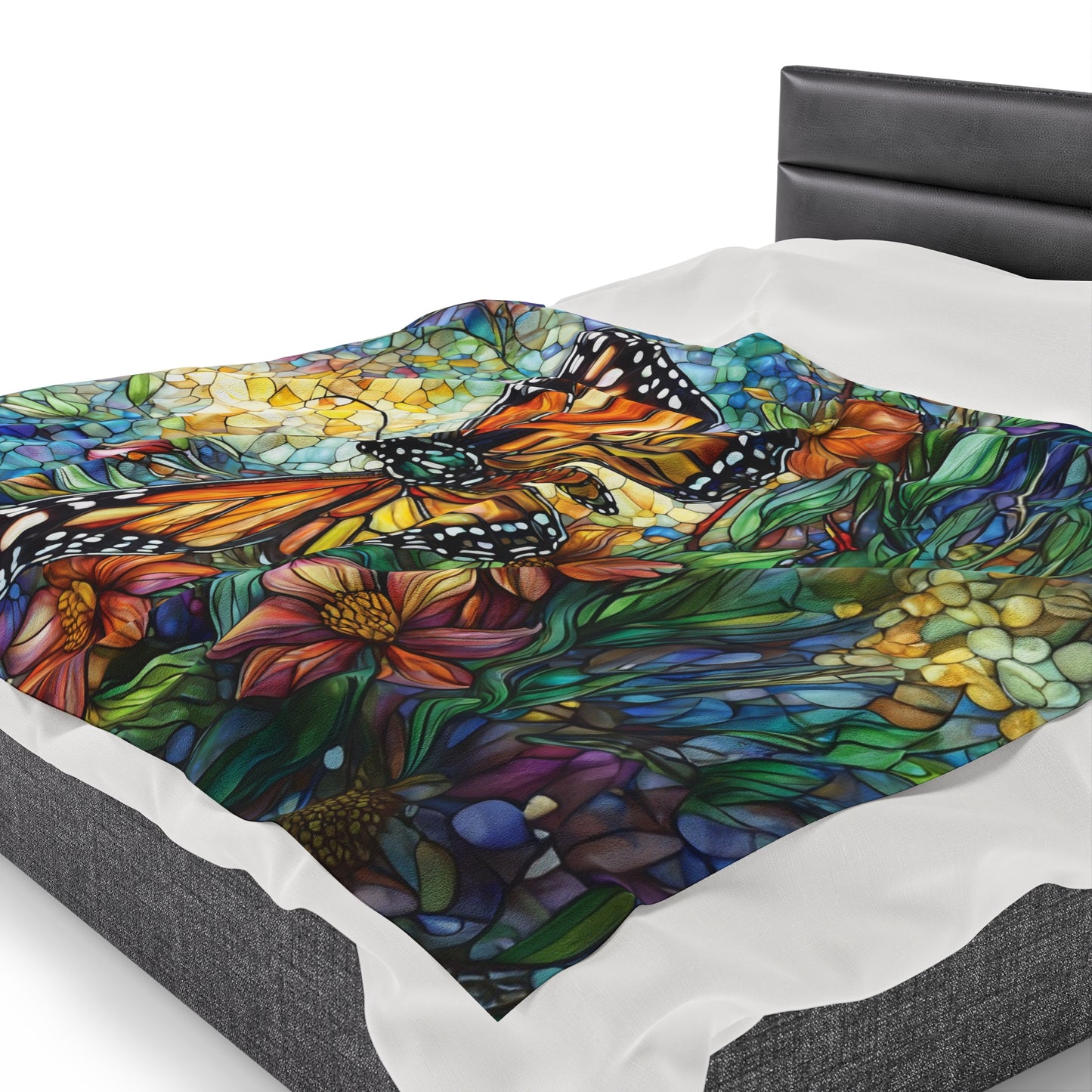 Whimsical Butterfly Garden Cozy Throw Gift for Gardener or Nature Lover