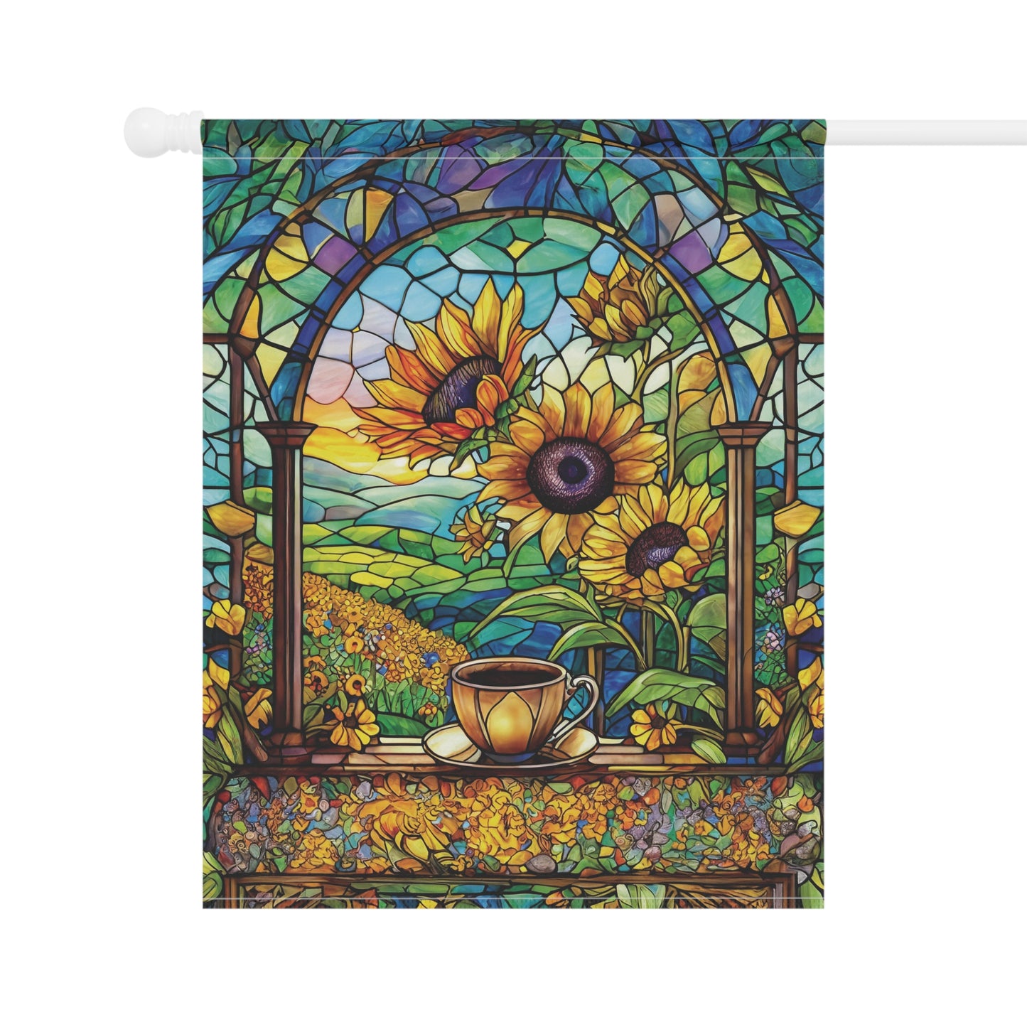 Swedish Sunflower Coffee Flag Garden & House Banner