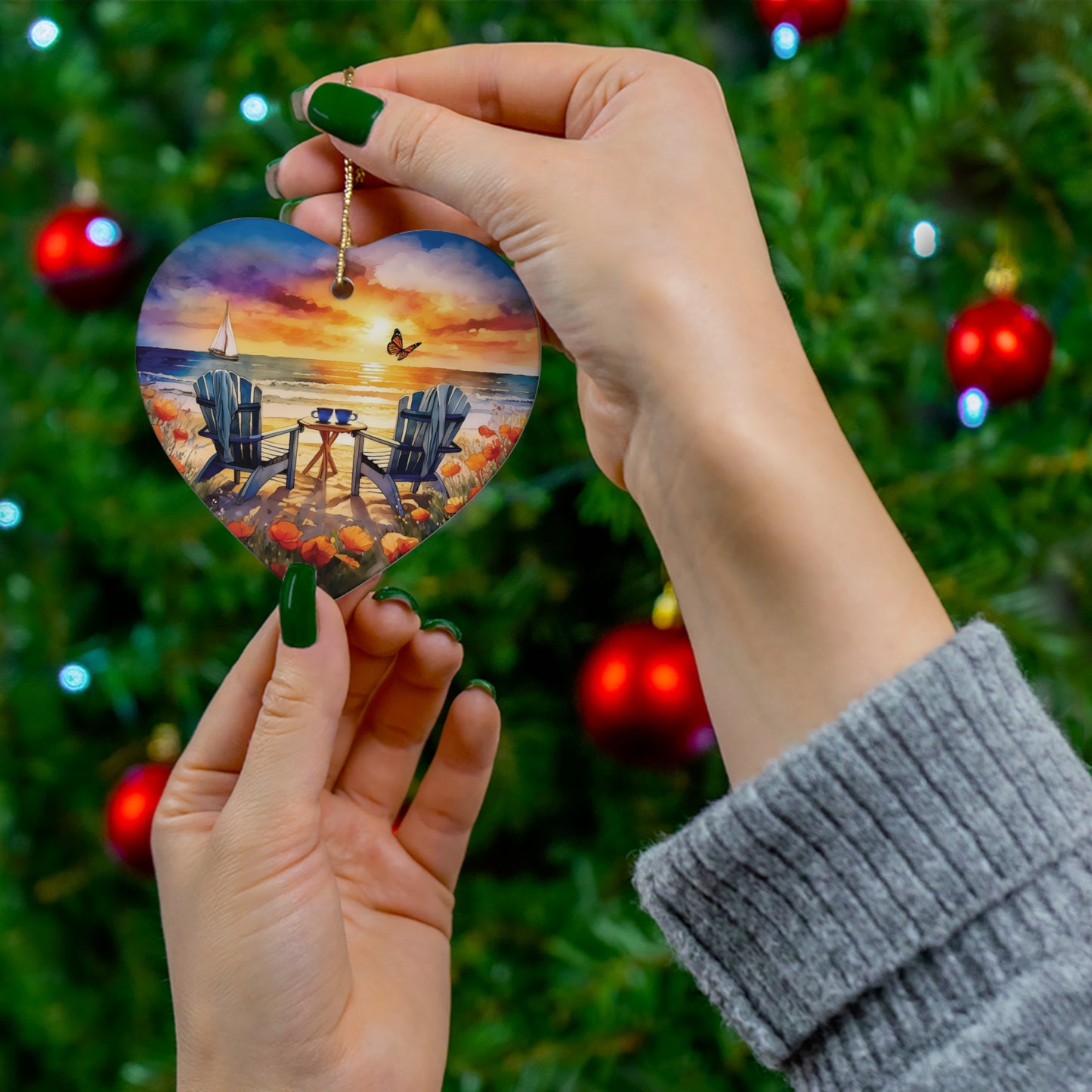 Ceramic Ornament, 4 Shapes