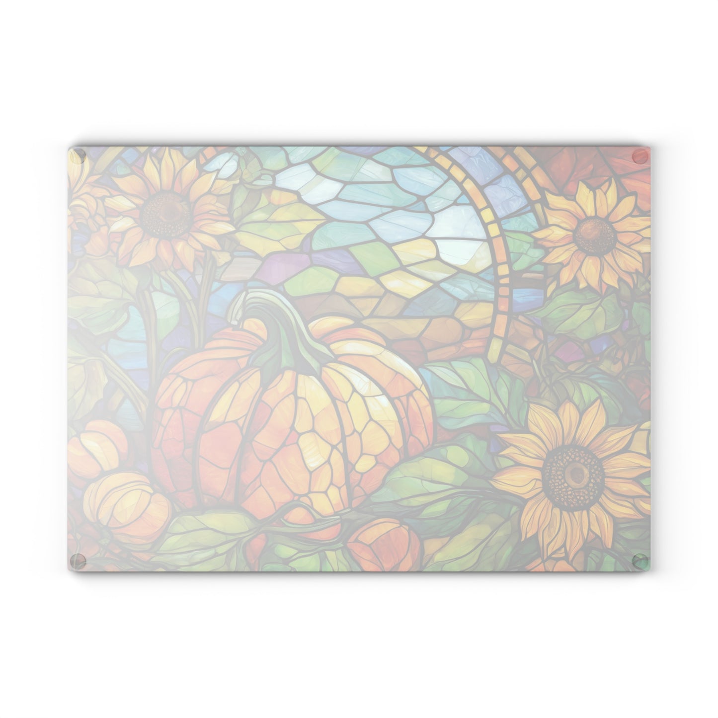 Arrival of Fall Glass Cutting Board