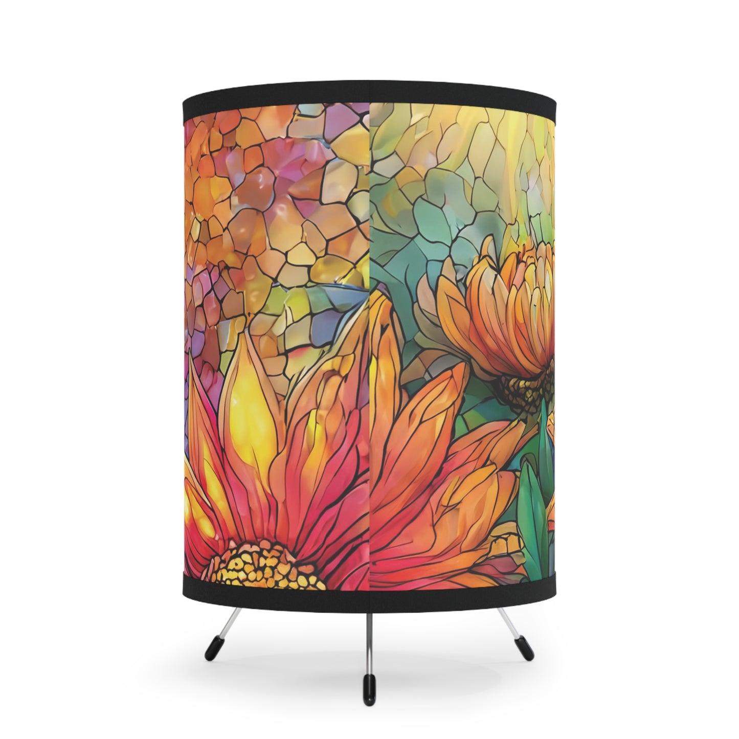 Busy Bee Tripod Lamp with High-Res Printed Shade, US\CA plug