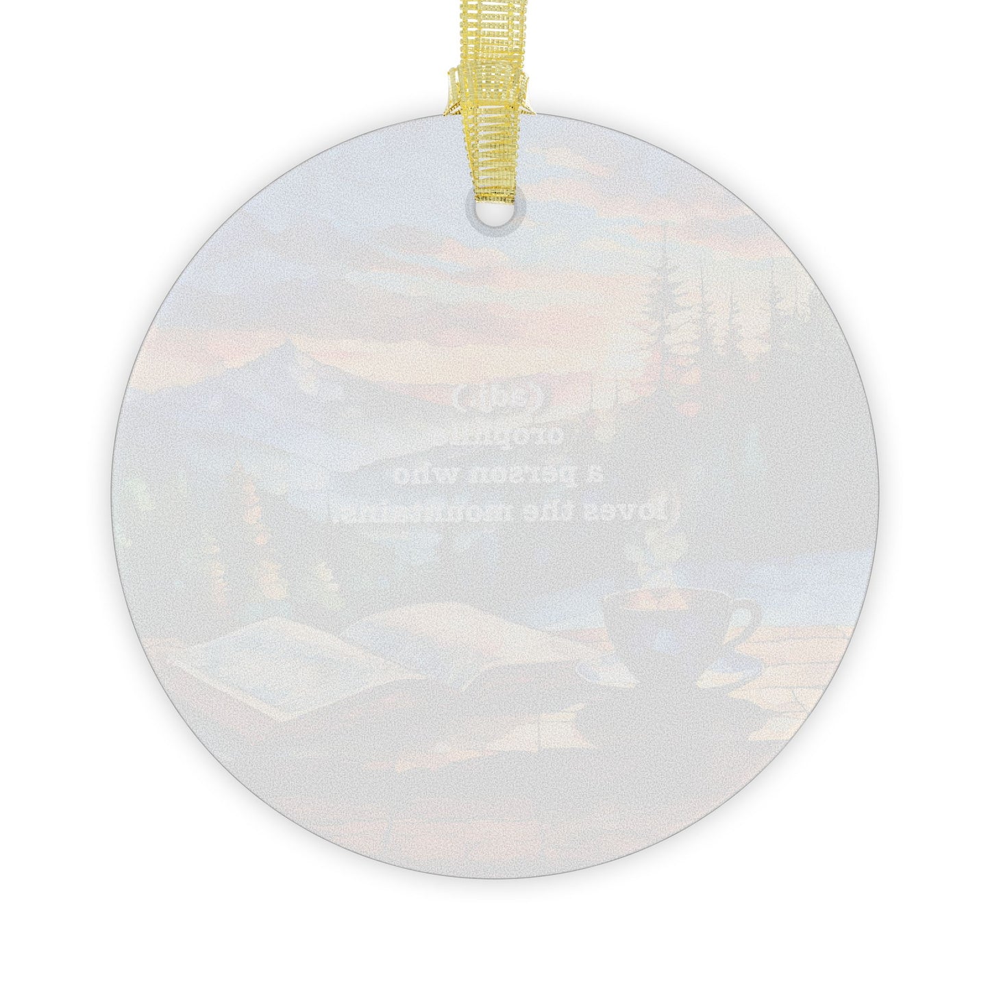 Mountain Themed Glass Ornament Gift Outdoors Lover Light Catcher Stained Glass Mountain Ornament Gift for Hikers