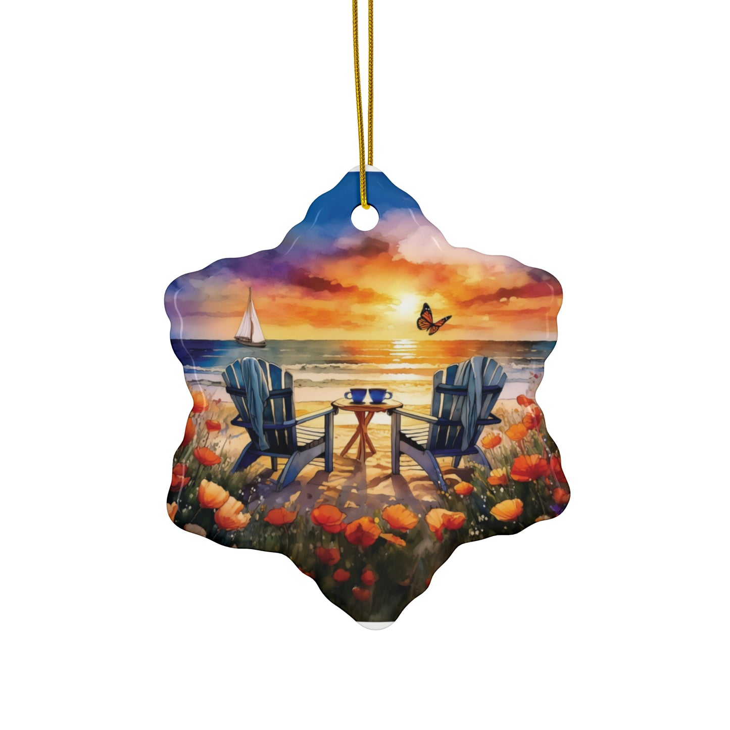 Ceramic Ornament, 4 Shapes
