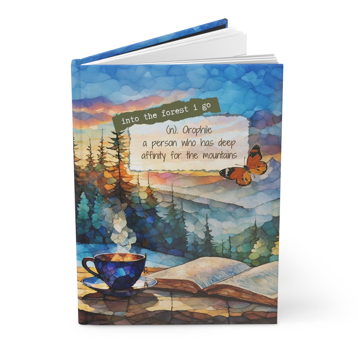 Mountain Lover Journal Coffee Journal Gift Gift for Outdoors Lover Mountain Coffee Journal Gift