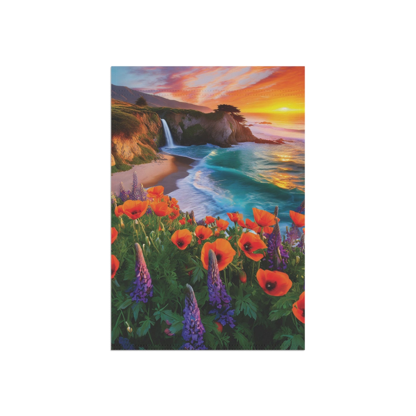 California Poppies Coast Garden & House Banner