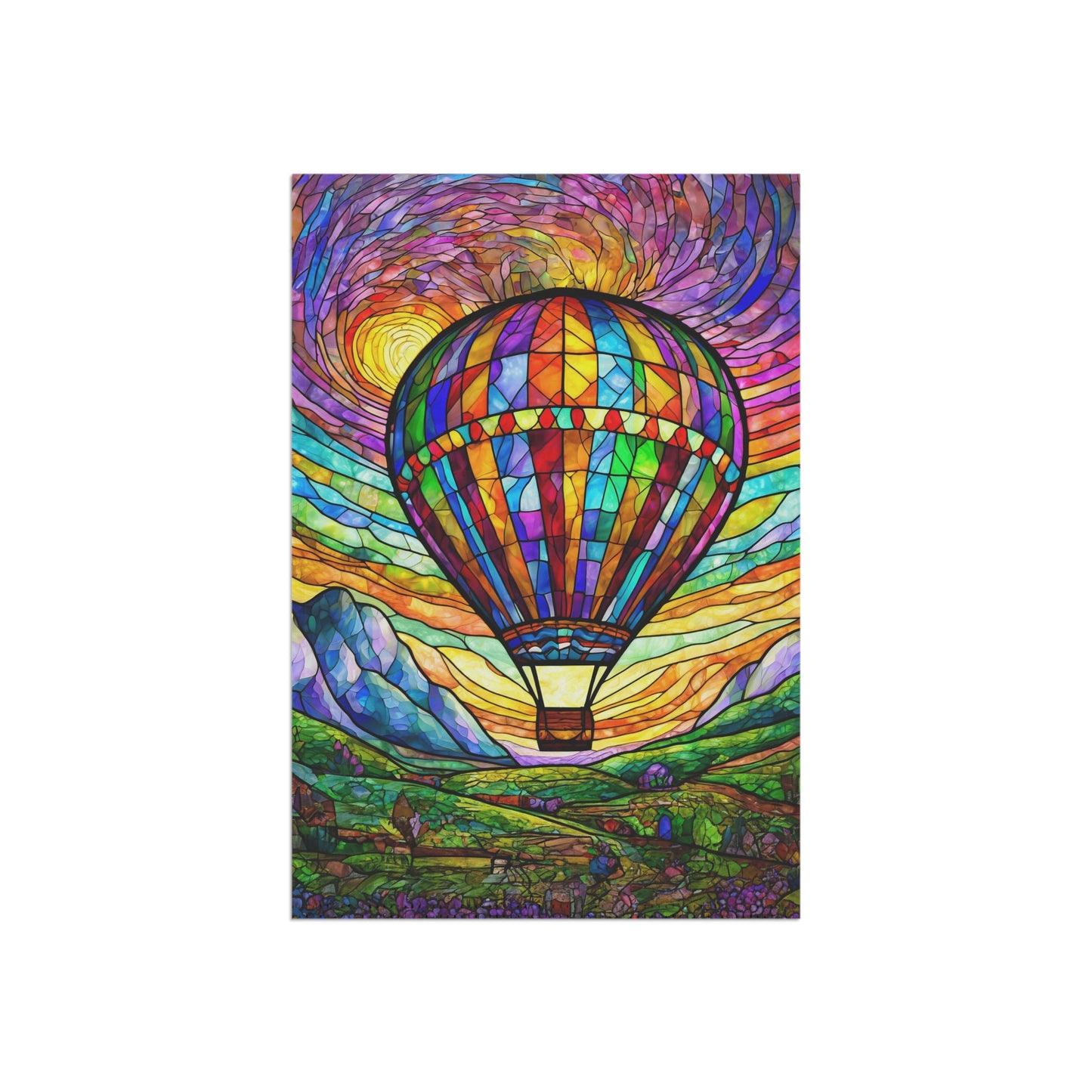 Hot Air Balloon Wine Country Flag Garden & House Banner