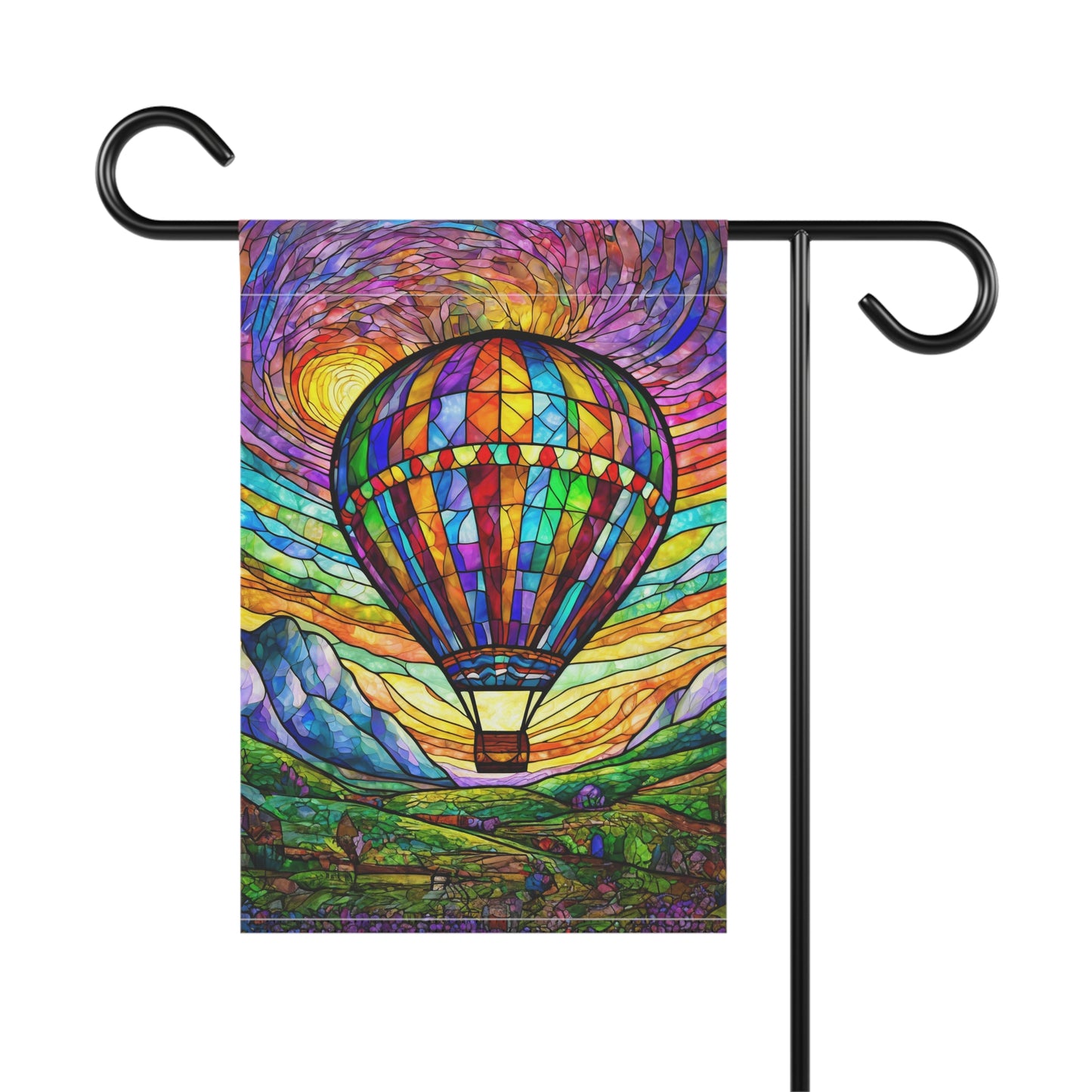 Hot Air Balloon Wine Country Flag Garden & House Banner