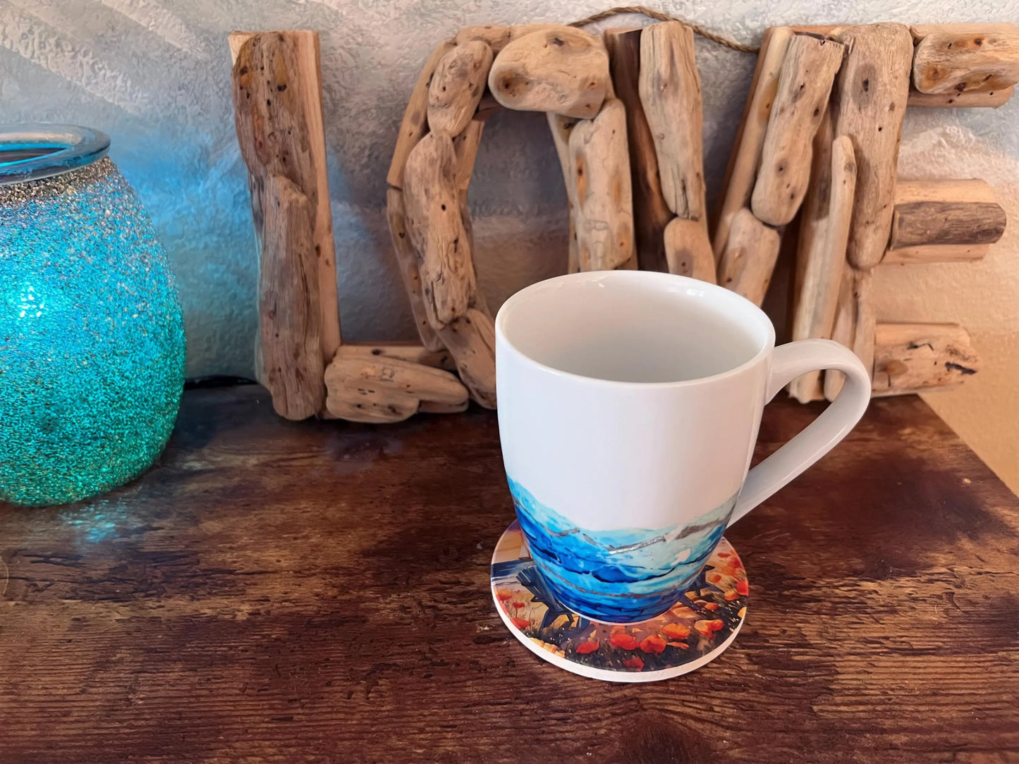 Afternoon Beach Delight Ceramic Coaster