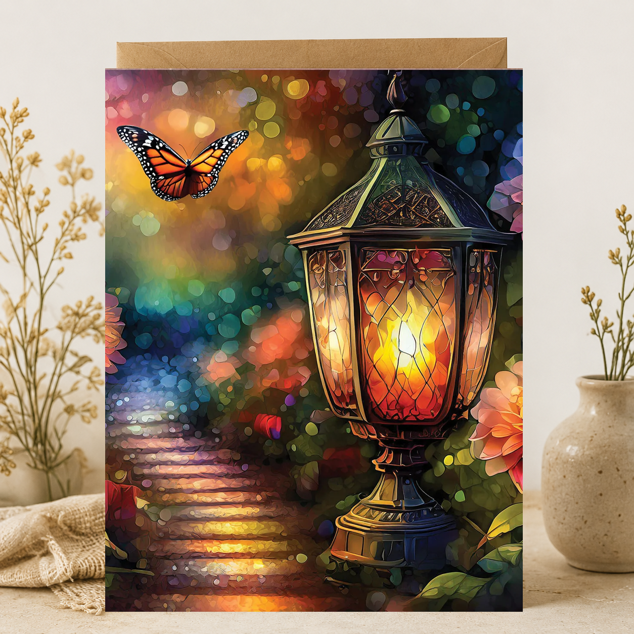 Stained Glass Floral Cards