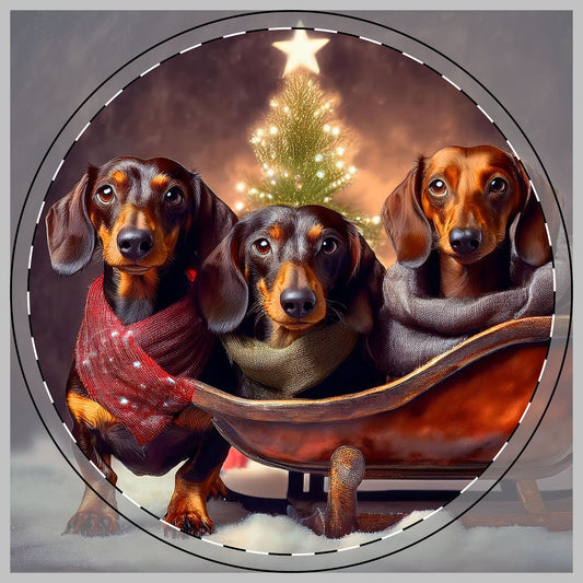 It's a Doxie Christmas Ceramic Coaster