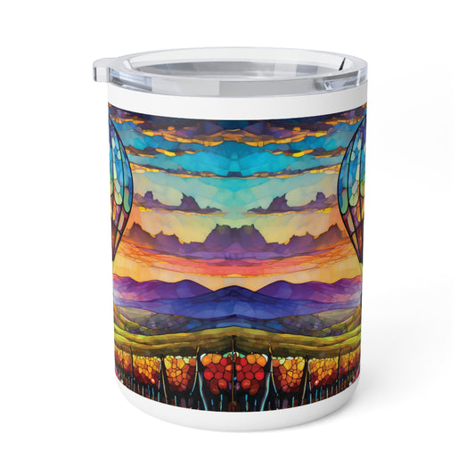 Hot Air Balloon Wine Country Insulated Coffee Mug, 10oz