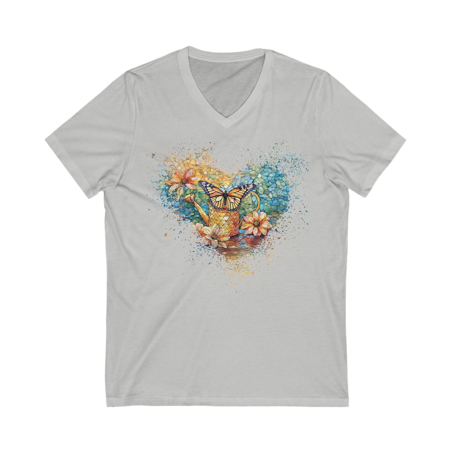 Butterfly Kiss Unisex Jersey Short Sleeve V-Neck Tee