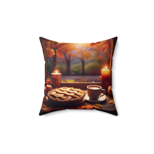 Fall Season Spun Polyester Square Pillow