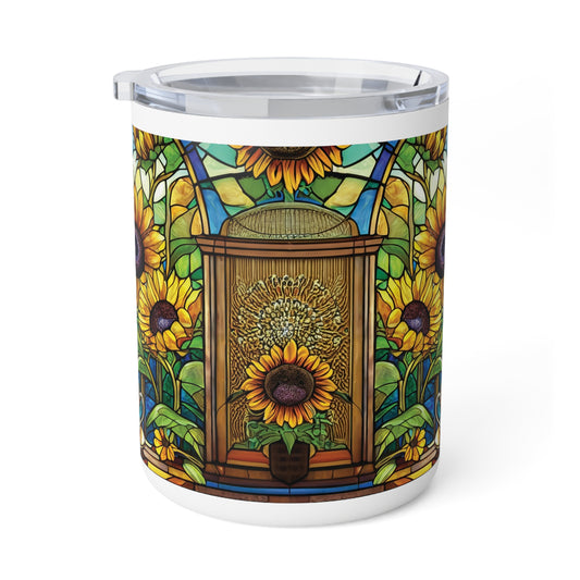 Sunflower Garden Coffee Insulated Coffee Mug, 10oz