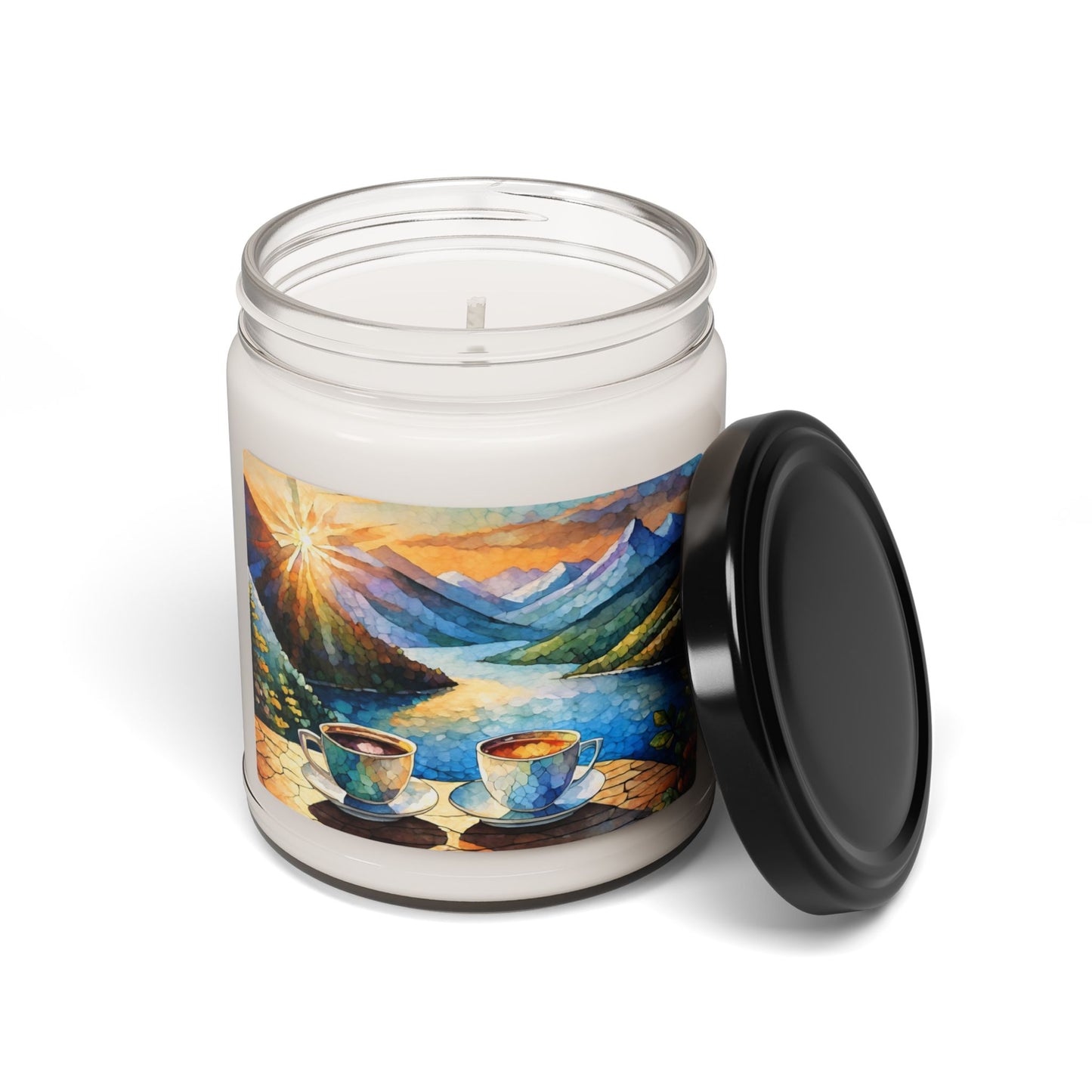 Mountain View with Coffee Scented Soy Candle, 9oz