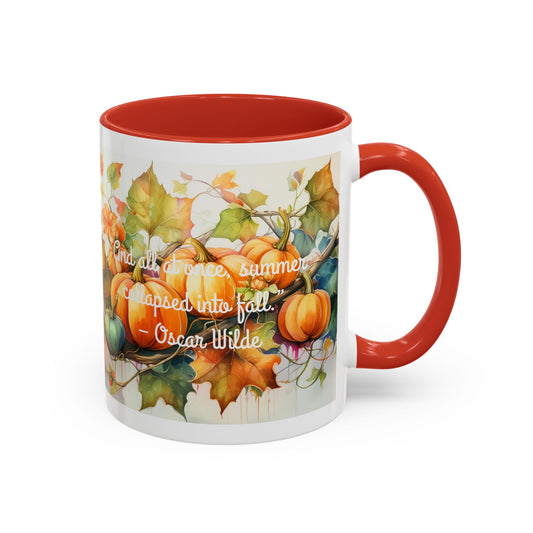 Summer Collapsed Into Fall Accent Coffee Mug (11, 15oz)