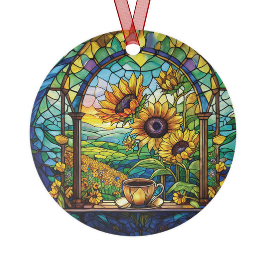 Swedish Sunflower Metal Ornaments