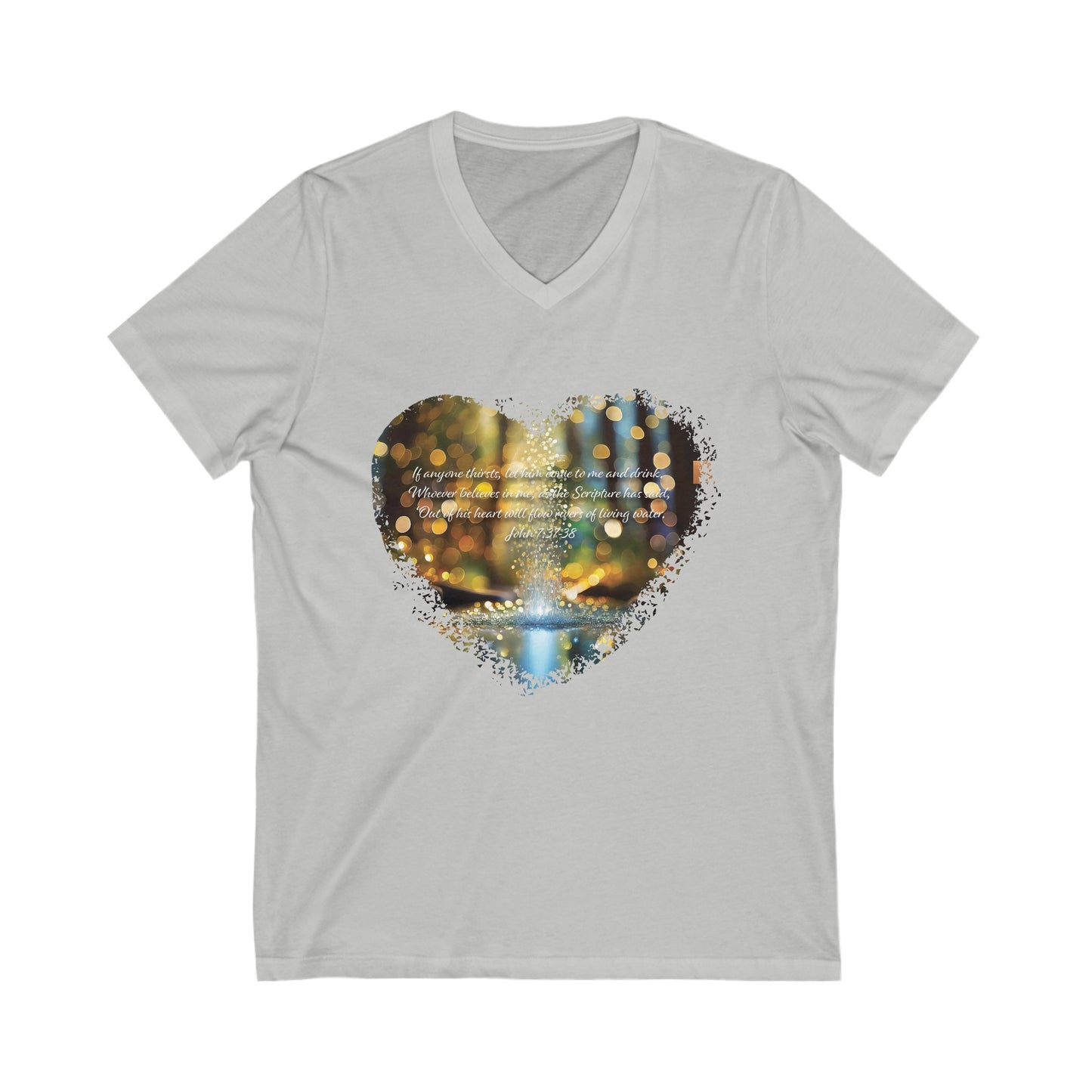 Rivers of Living Water, Jersey Short Sleeve V-Neck Tee