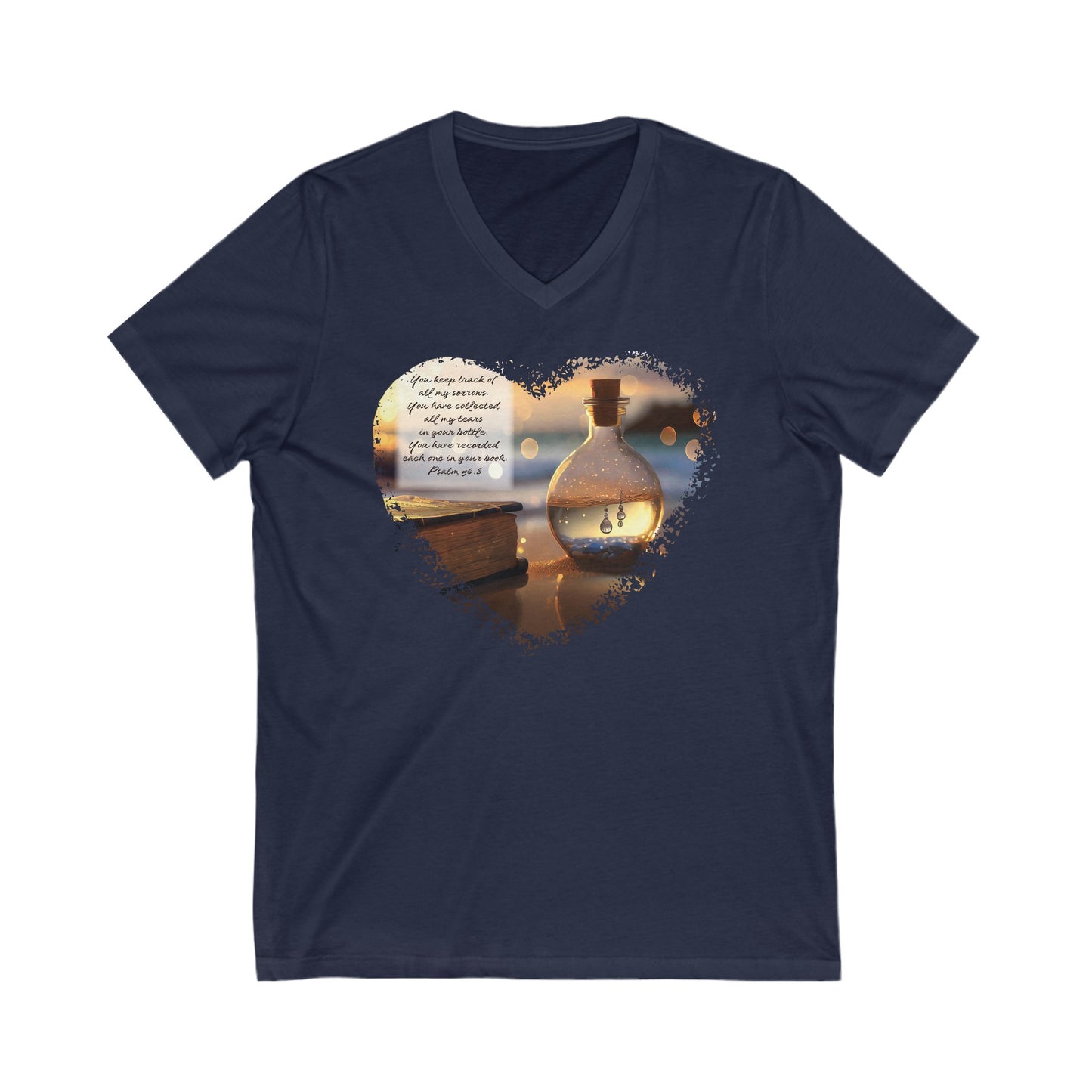 Tears in a Bottle Bronze, Jersey Short Sleeve V-Neck Tee