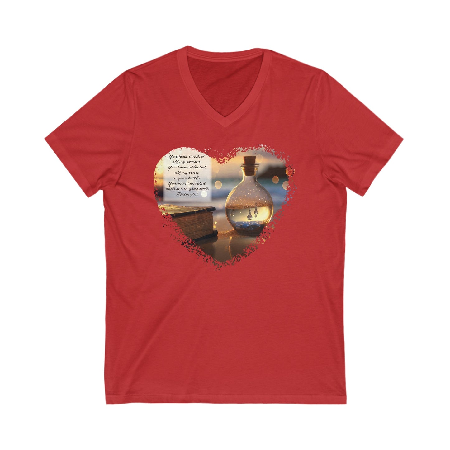 Tears in a Bottle Bronze, Jersey Short Sleeve V-Neck Tee