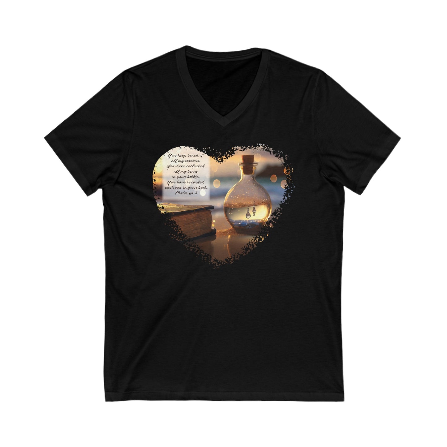 Tears in a Bottle Bronze, Jersey Short Sleeve V-Neck Tee