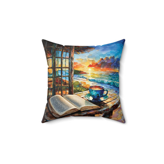 Quiet Time Spun Polyester Square Pillow