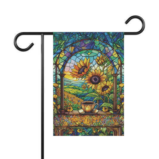 Swedish Sunflower Coffee Flag Garden & House Banner