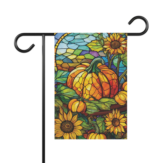 Arrival of Fall Pumpkin Sunflower Flag Garden & House Banner