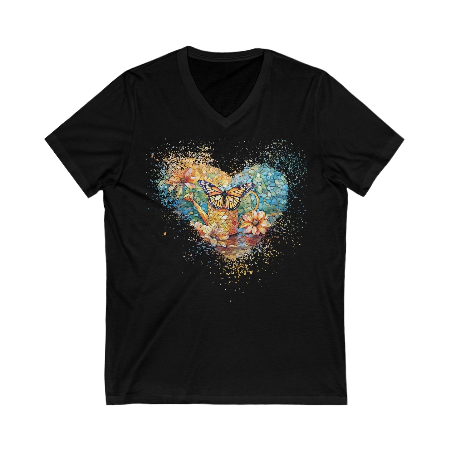 Butterfly Kiss Unisex Jersey Short Sleeve V-Neck Tee