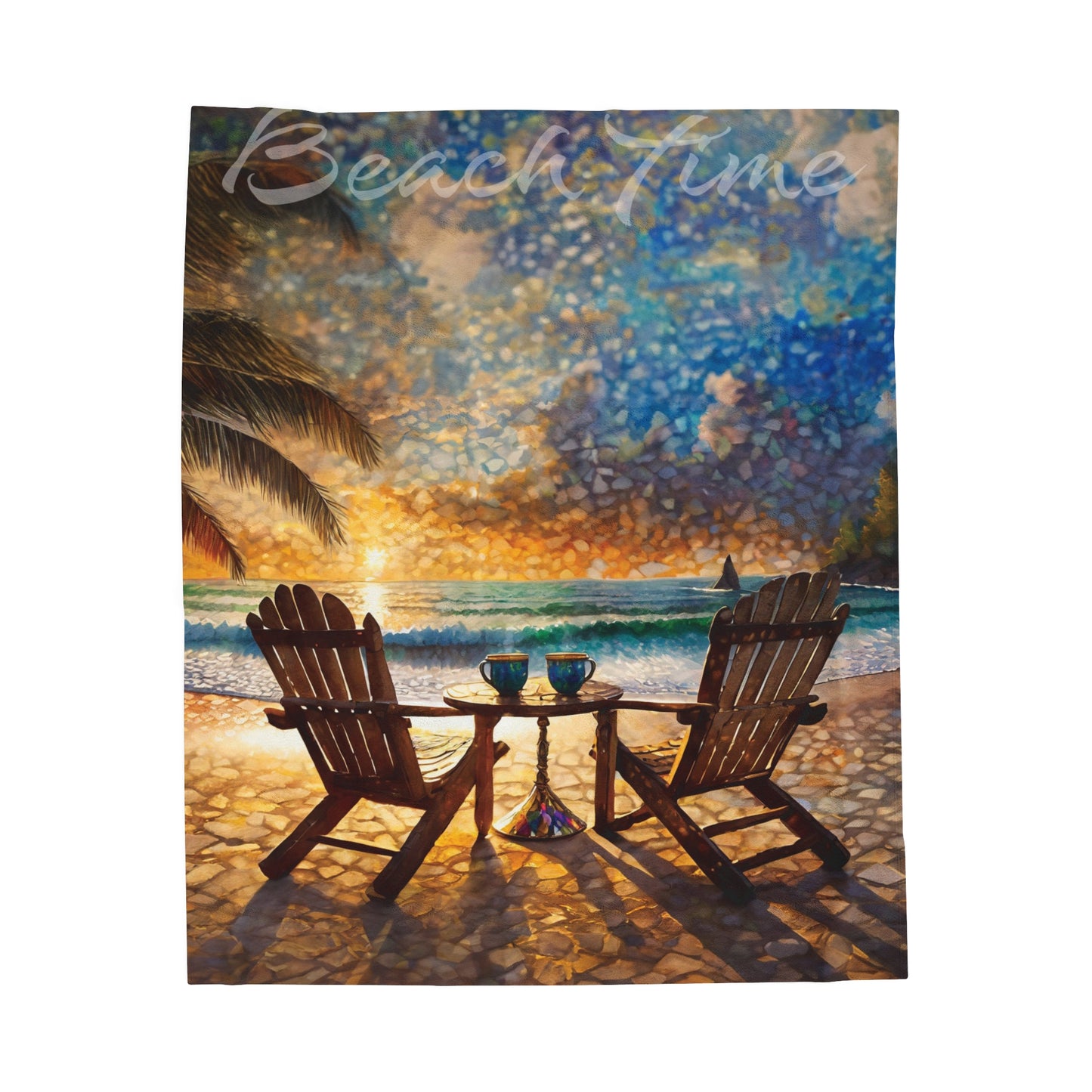 Beach Time Velveteen Plush Blanket