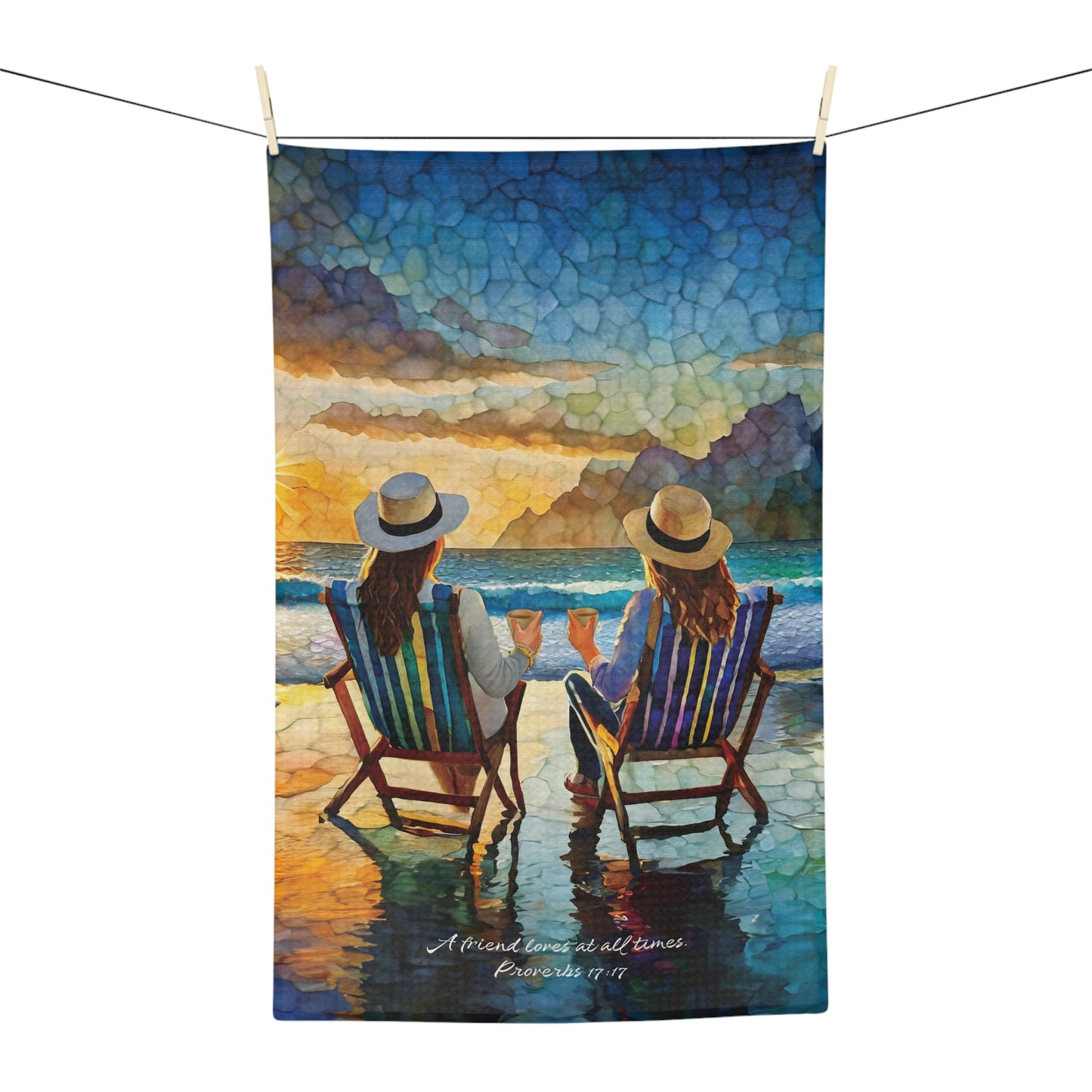 Friendship Beach Time Microfiber Tea Towel