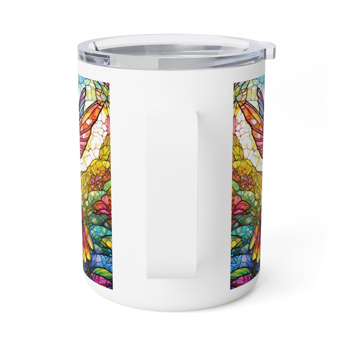 Hummingbird Stained Glass Insulated Coffee Mug, 10oz