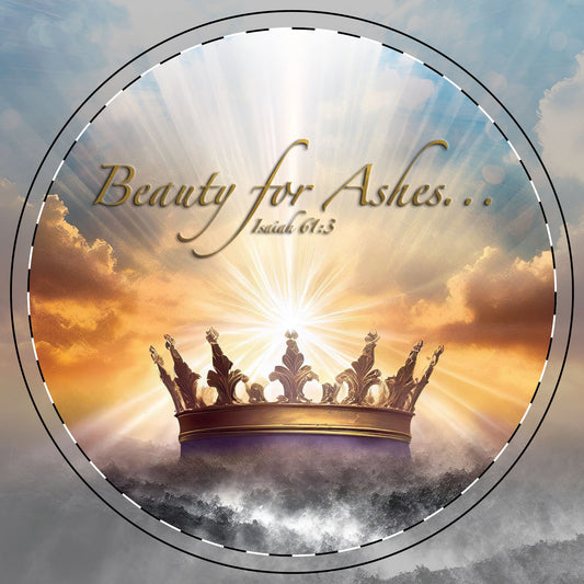 Beauty for Ashes Ceramic Coaster