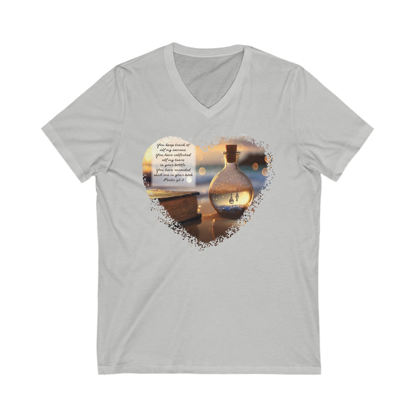 Tears in a Bottle Bronze, Jersey Short Sleeve V-Neck Tee