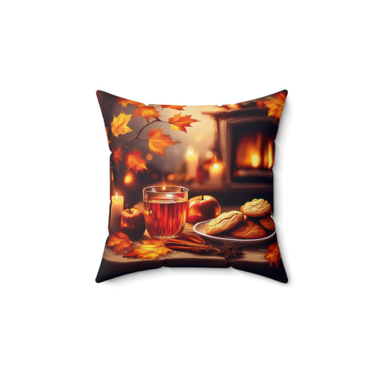 Arrival of Fall Season Spun Polyester Square Pillow