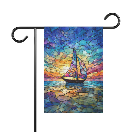 Sunset Sailing Flag Garden & House Banner