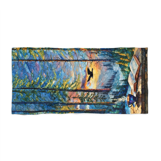 Mountain Coffee Beach Towel