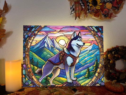 Canvas - Husky - King of the Mountain