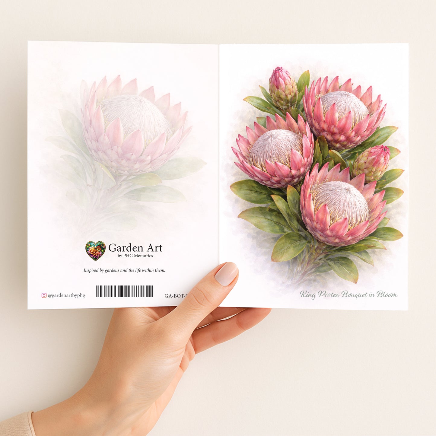 King Protea Bouquet in Bloom Greeting Card