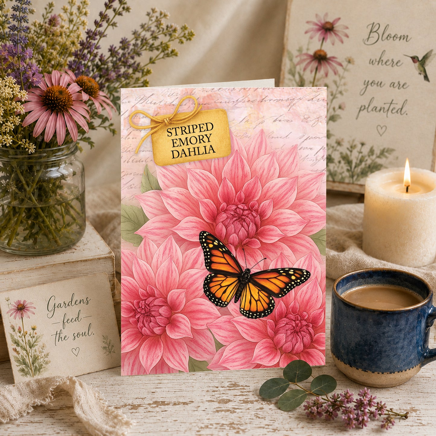 Striped Emory Dahlia